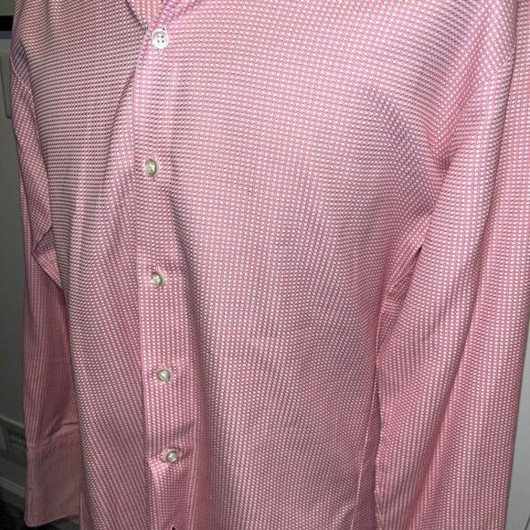 Thomas Pink Check Pattern Button-Up Dress Shirt Size 15.5 - Picture 2 of 6
